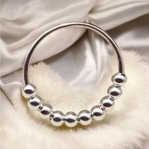 NEW sterling silver anxiety fidget spinning ring jewelry size 6 B21